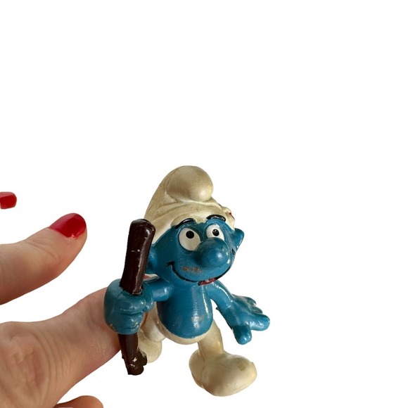 Rare Vintage Tracker Smurf Figure Schleich 1983 - Picture 2 of 7